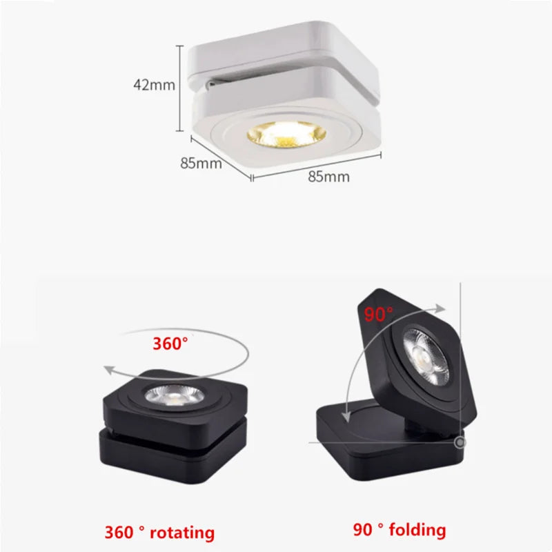 360-Degree Rotating LED Surface Mount Downlights