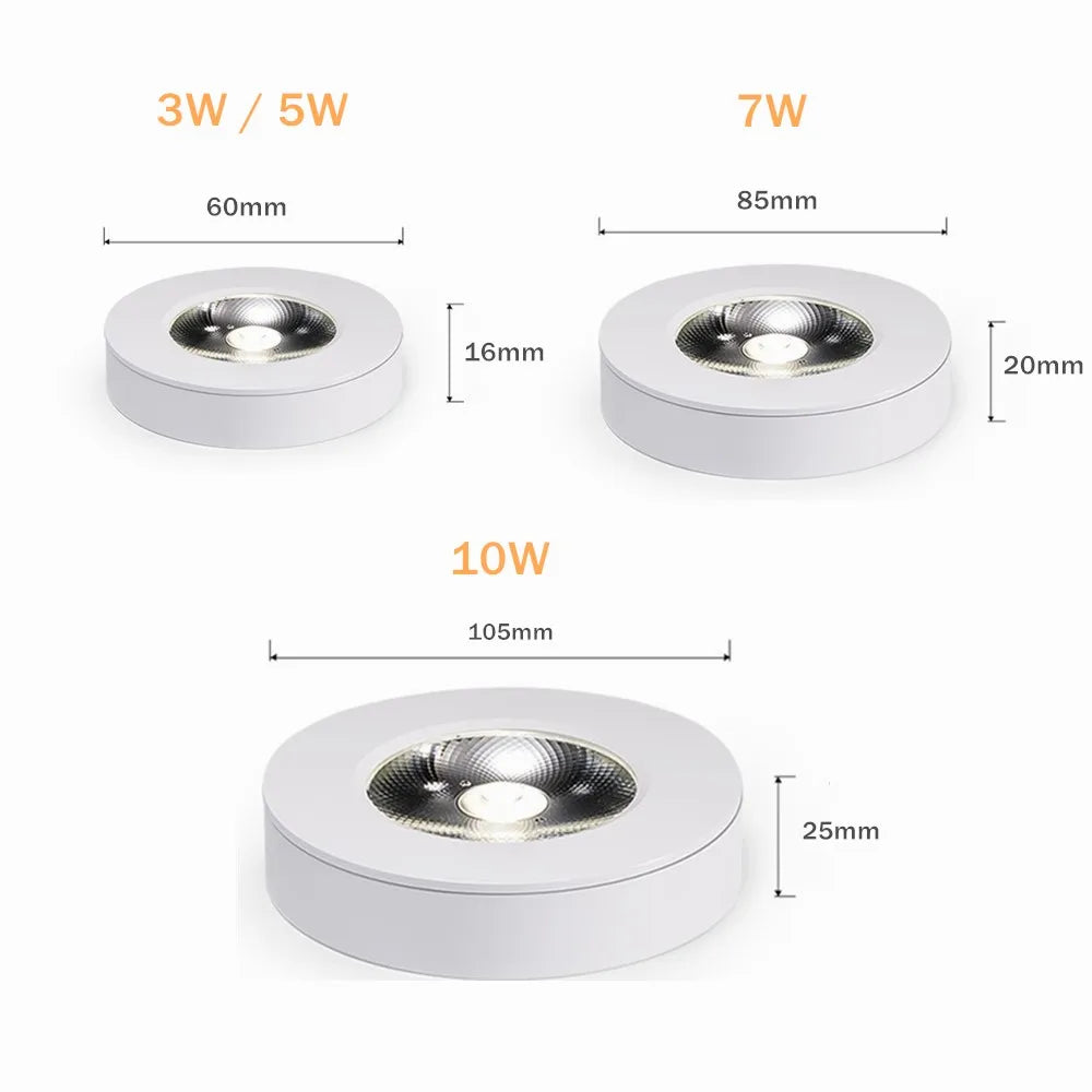 Ultra-Slim Surface-Mounted LED Cob Spotlights