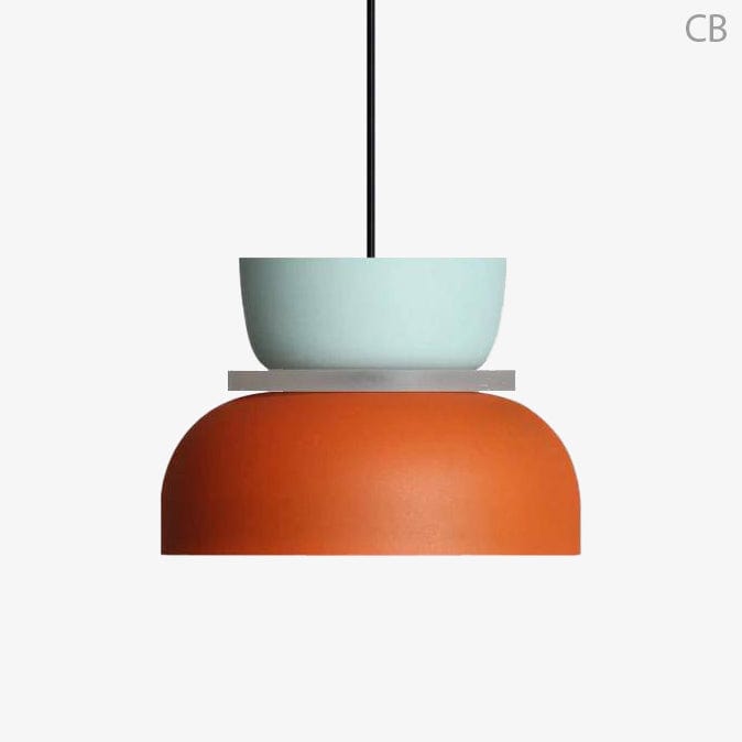 Playful Shaped Colored Suspension Light Orange Norenza