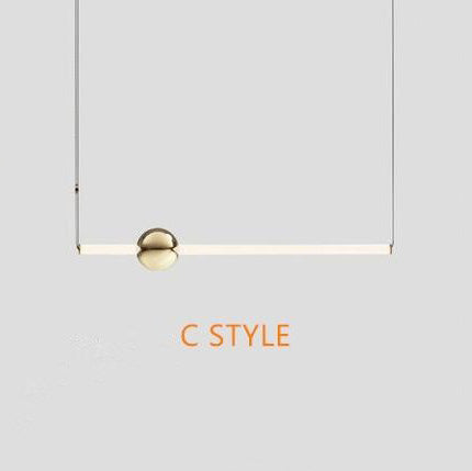 Orion LED Gold Tube Design Pendant Light