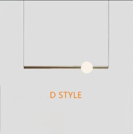 Orion LED Gold Tube Design Pendant Light