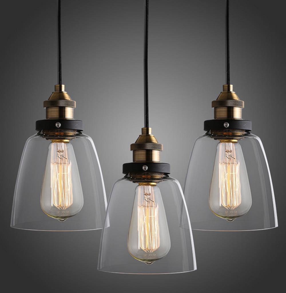 Vintage Glass Shade LED Pendant Light