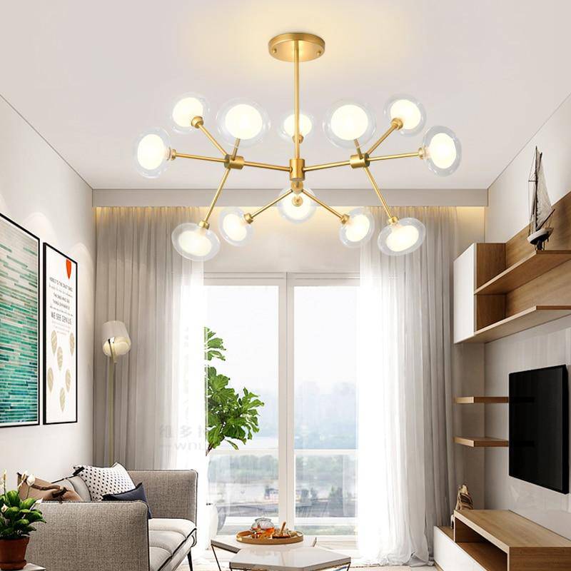 Modern LED Branch Design Glass Pendant Light