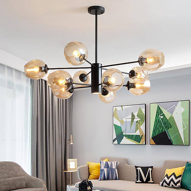 Elegant Chandelier with Glass Ball Accents