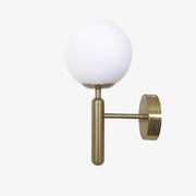 Modern LED Wall Sconce with Glass Ball and Cylindrical Mount