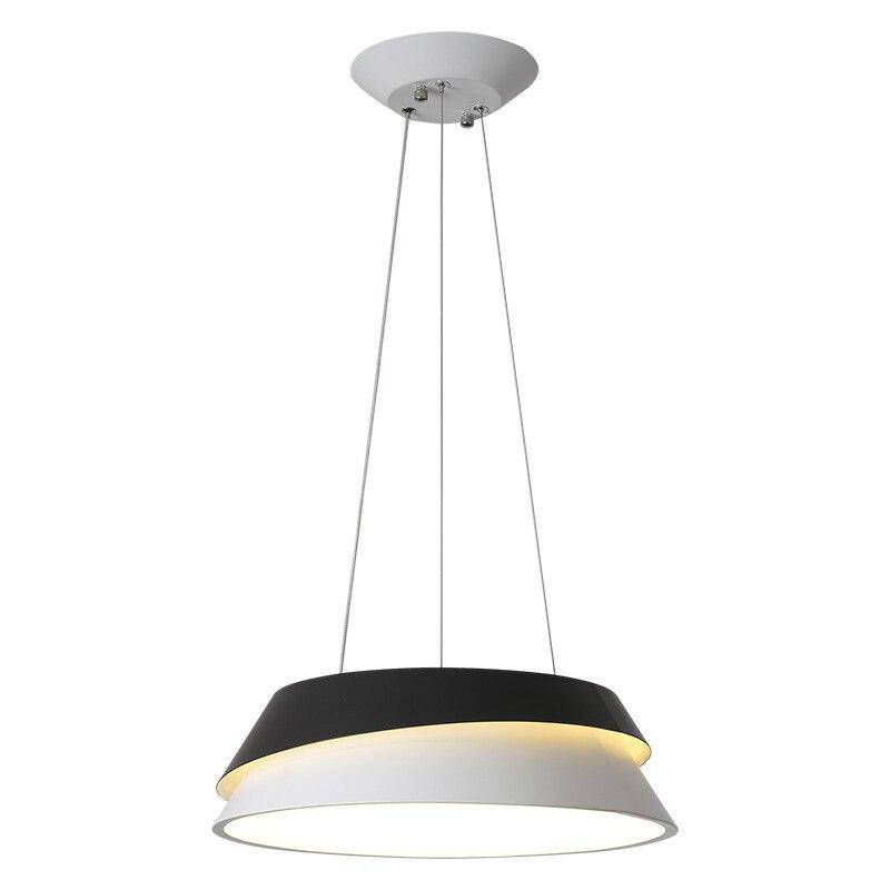 Modern Black and White LED Chandelier