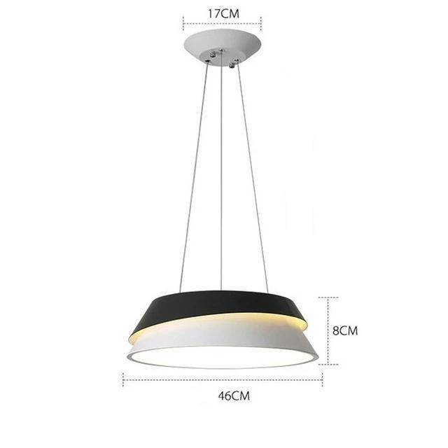 Modern Black and White LED Chandelier