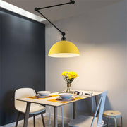 Stylish LED Ceiling Light with Adjustable Arm and Colorful Shade