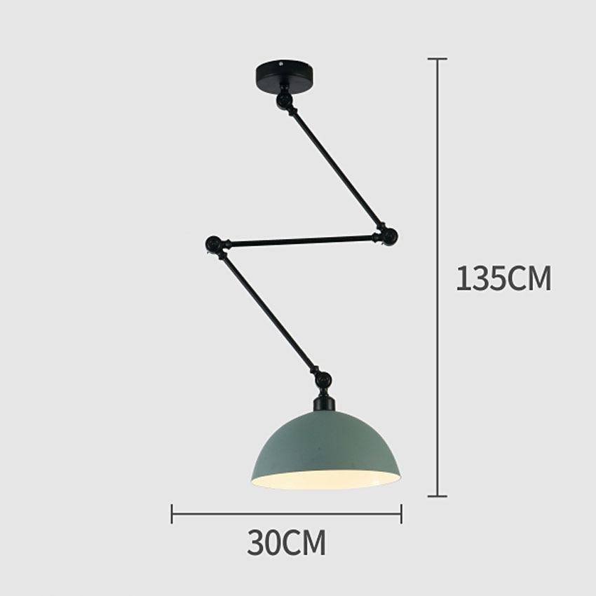 Stylish LED Ceiling Light with Adjustable Arm and Colorful Shade