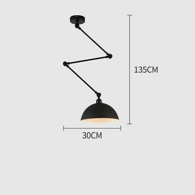 Stylish LED Ceiling Light with Adjustable Arm and Colorful Shade