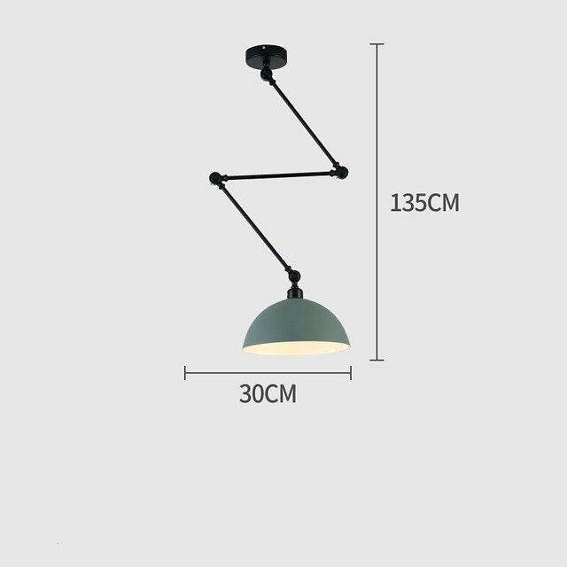 Stylish LED Ceiling Light with Adjustable Arm and Colorful Shade