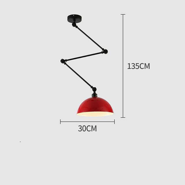 Stylish LED Ceiling Light with Adjustable Arm and Colorful Shade
