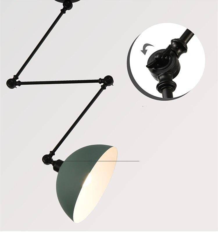 Stylish LED Ceiling Light with Adjustable Arm and Colorful Shade