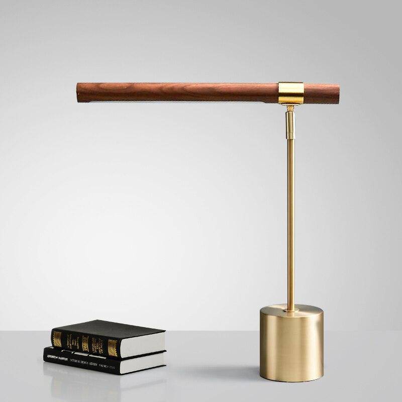 Gold LED Desk or Bedside Lamp with Protection