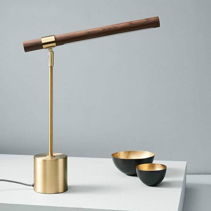 Gold LED Desk or Bedside Lamp with Protection