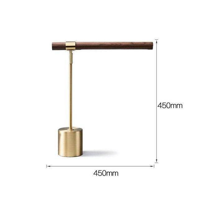 Gold LED Desk or Bedside Lamp with Protection