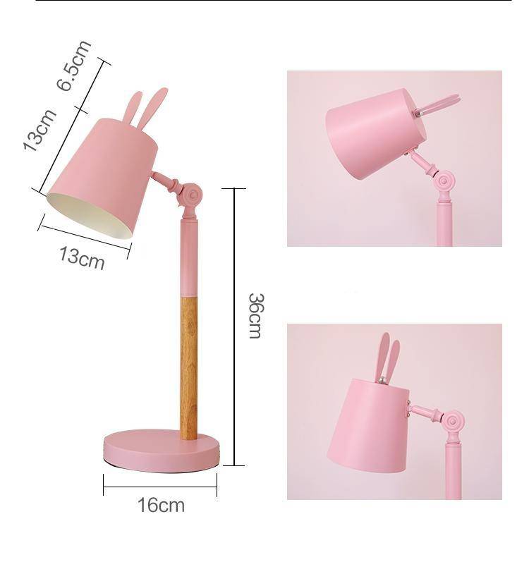 Colorful Rabbit Ears Desk or Nightstand Lamp