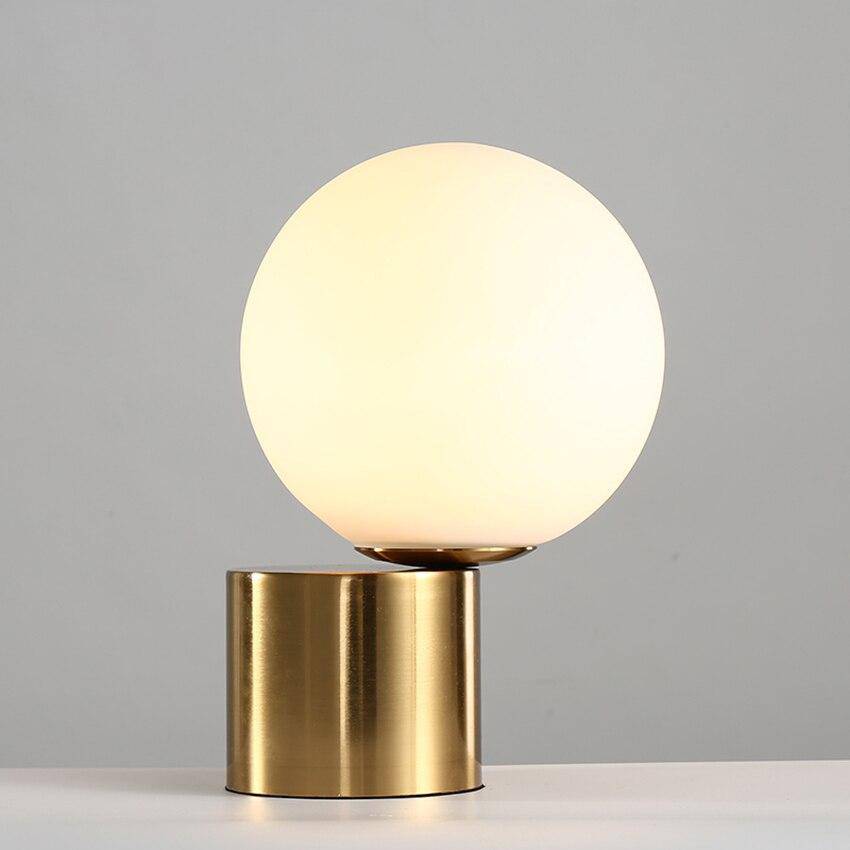 Modern Gold Base Glass Ball Table Lamp