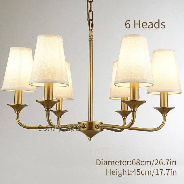 Gold Chandelier with Royal Shades