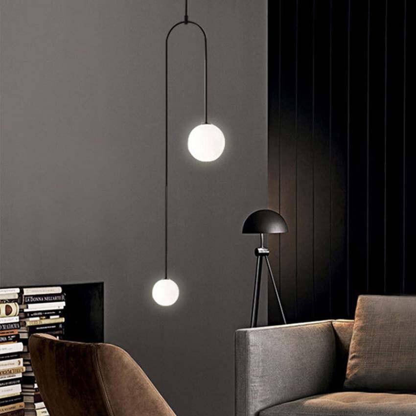Metal Suspension Design LED Light with Double Glass Sphere Fly