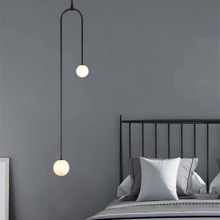 Metal Suspension Design LED Light with Double Glass Sphere Fly