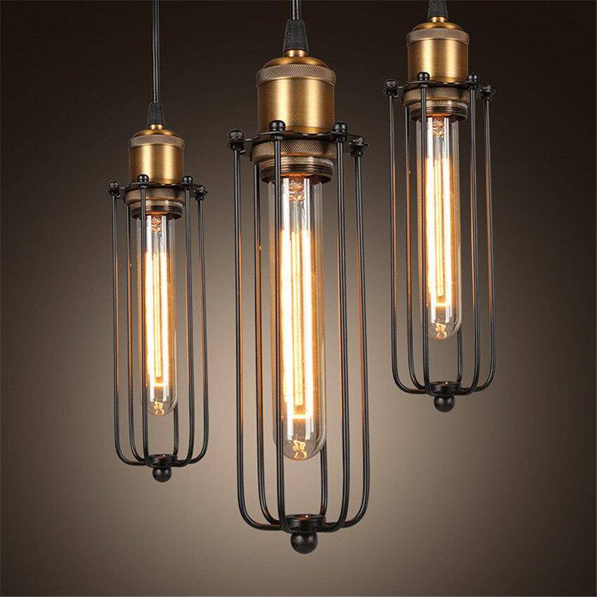 Vintage Industrial Cage Pendant Light
