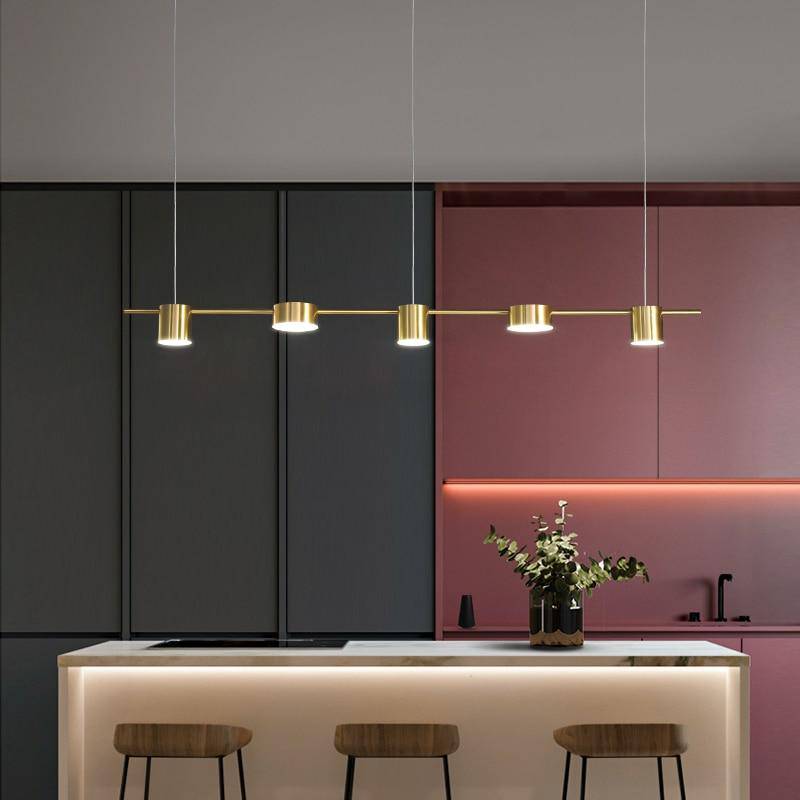Luxury Metal LED Pendant Light - Sleek Long Design