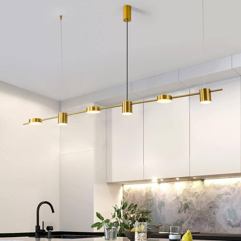 Luxury Metal LED Pendant Light - Sleek Long Design