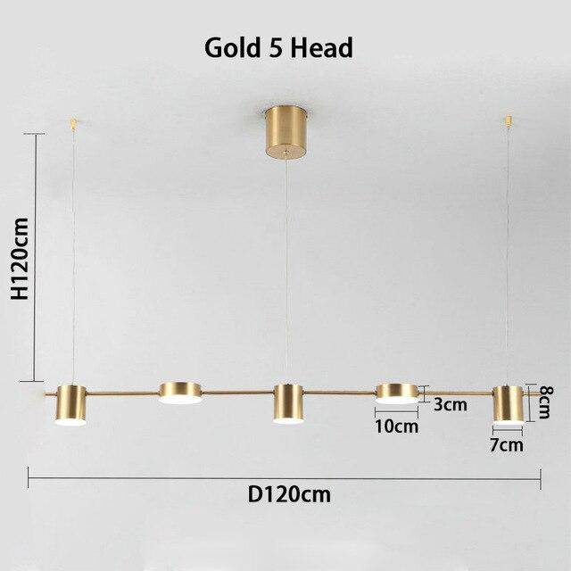 Luxury Metal LED Pendant Light - Sleek Long Design
