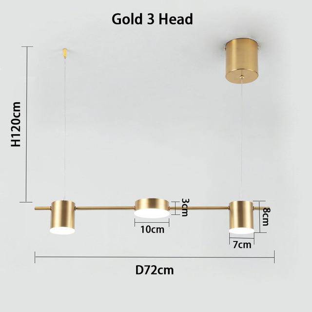 Luxury Metal LED Pendant Light - Sleek Long Design
