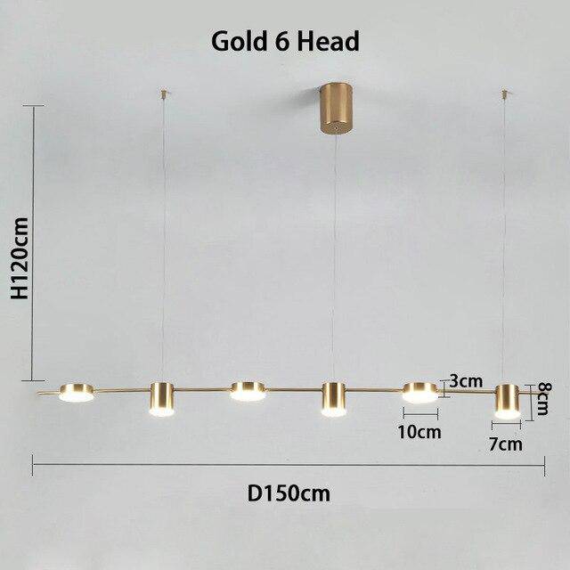 Luxury Metal LED Pendant Light - Sleek Long Design