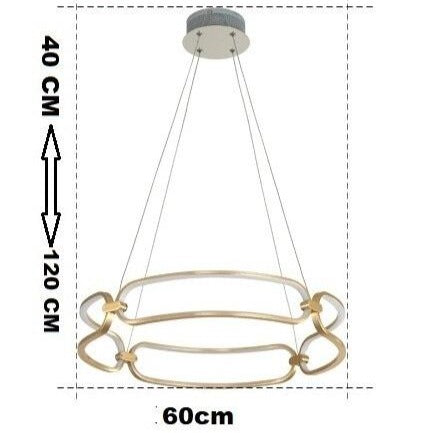 Gold LED Ring Pendant Light Design - Pavia