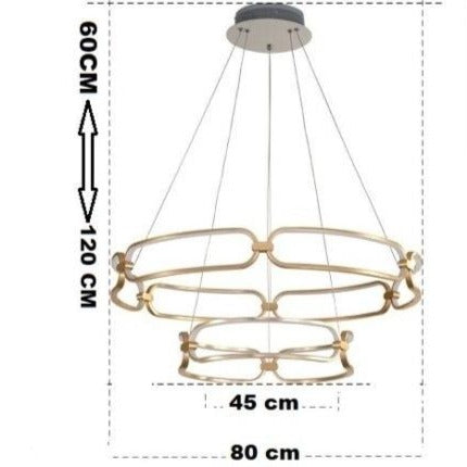 Gold LED Ring Pendant Light Design - Pavia