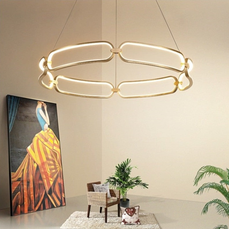 Gold LED Ring Pendant Light Design - Pavia