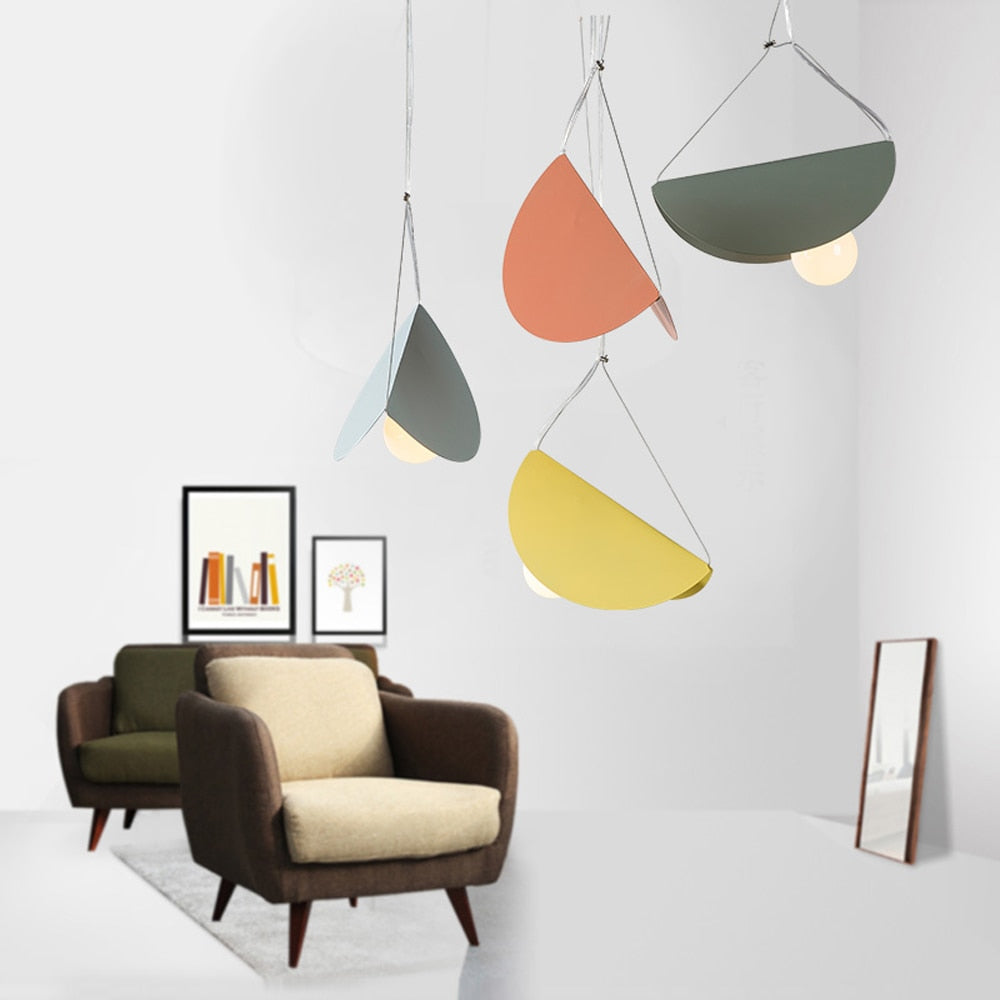 Modern Flat and Folded Circular LED Pendant Light Kaia