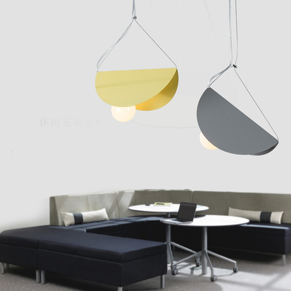 Modern Flat and Folded Circular LED Pendant Light Kaia