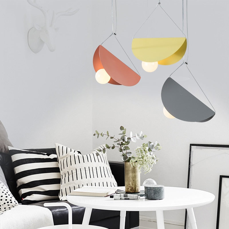 Modern Flat and Folded Circular LED Pendant Light Kaia