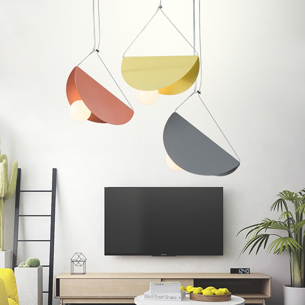 Modern Flat and Folded Circular LED Pendant Light Kaia