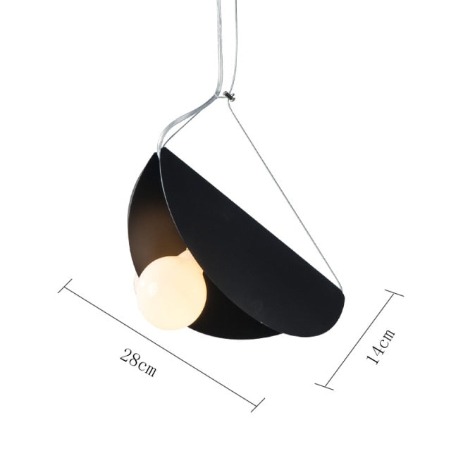 Modern Flat and Folded Circular LED Pendant Light Kaia