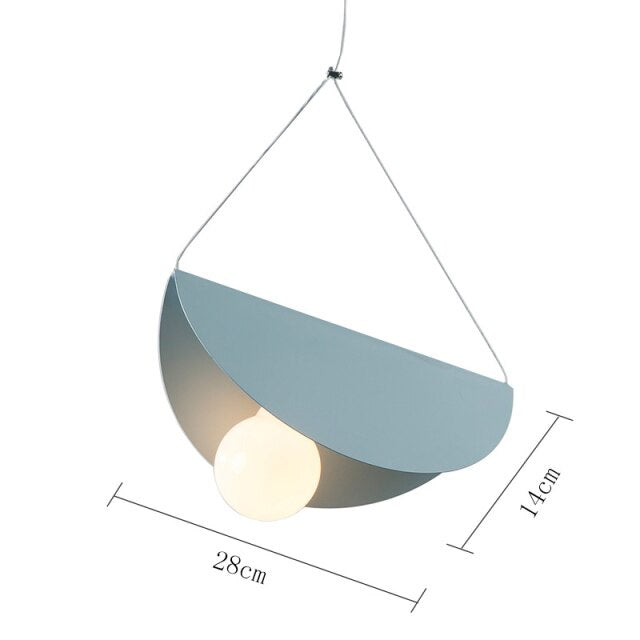 Modern Flat and Folded Circular LED Pendant Light Kaia