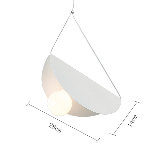 Modern Flat and Folded Circular LED Pendant Light Kaia