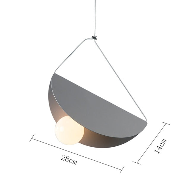 Modern Flat and Folded Circular LED Pendant Light Kaia