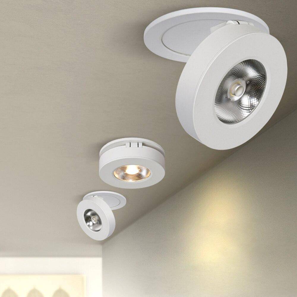 Slim Modern Round Adjustable LED Spotlight