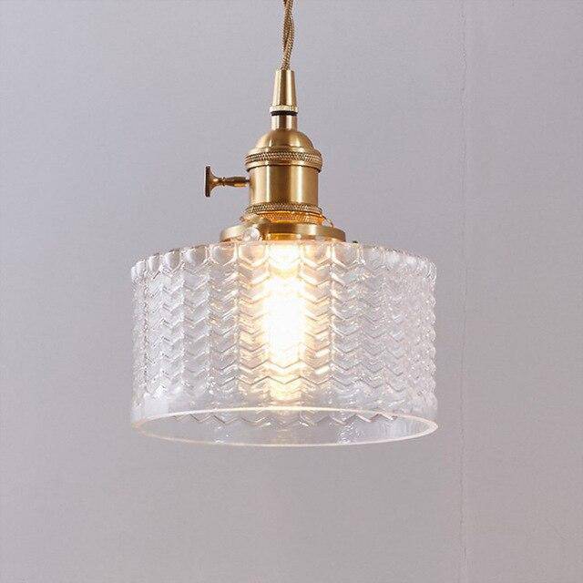 Modern Metal LED Pendant Light with Glass Shade