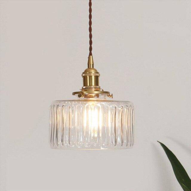 Modern Metal LED Pendant Light with Glass Shade