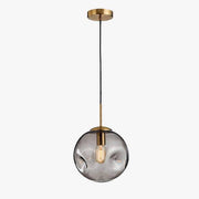 Suspension design à LED boule déformée en verre Head