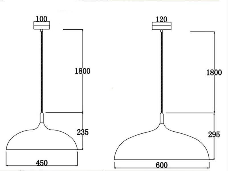 Creative Round Metal White Shade LED Pendant Light