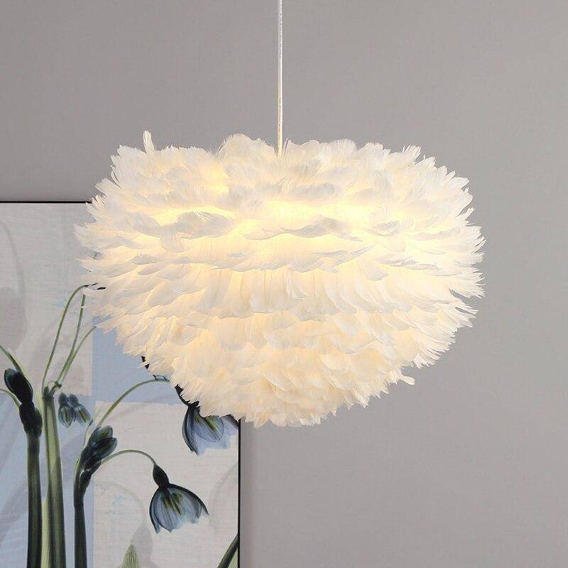 Oval LED Fairy Feather Pendant Light