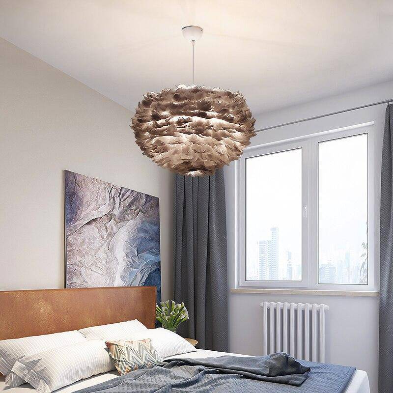 Oval LED Fairy Feather Pendant Light