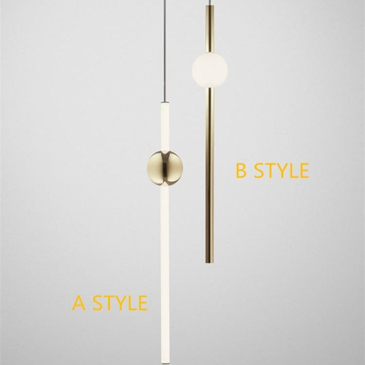 Orion LED Gold Tube Design Pendant Light